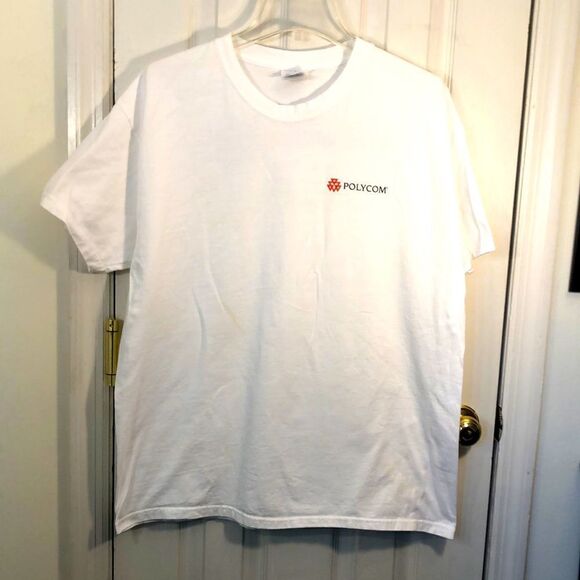VINTAGE POLYCOM Computer t shirt 100 % cotton Adult Large Perfect Condition - Picture 1 of 8